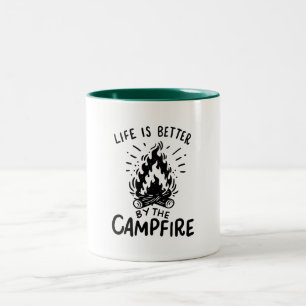 Tasse 2 Couleurs Camping - La vie est meilleure au feu de camp