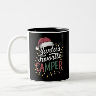 Tasse 2 Couleurs Camping Noël Le cadeau préféré de Santa pour campe