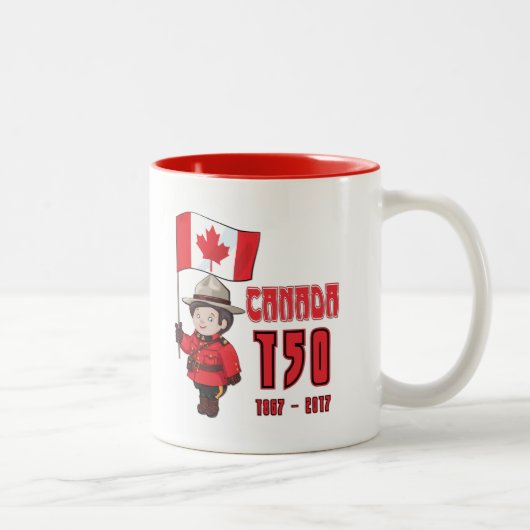 Tasse 2 Couleurs Canada 150 ans (Droit)