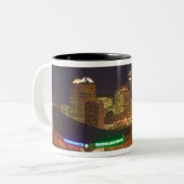 Tasse 2 Couleurs Canada, Alberta, Calgary : City Skyline de (Devant gauche)