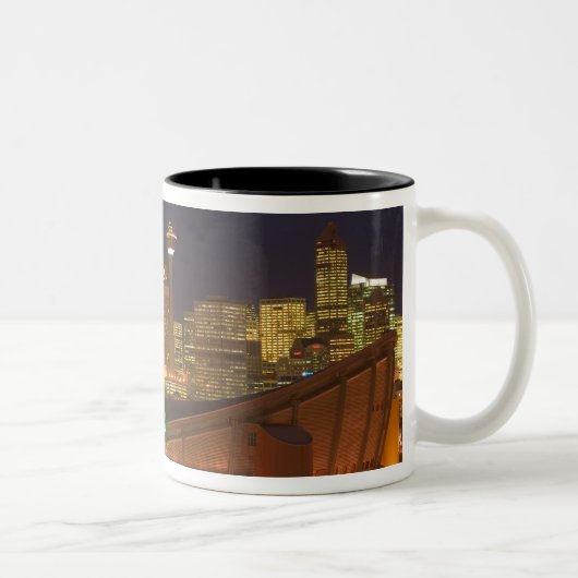 Tasse 2 Couleurs Canada, Alberta, Calgary : City Skyline de (Droit)