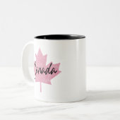 Tasse 2 Couleurs Canada Feuille d'érable (Devant gauche)