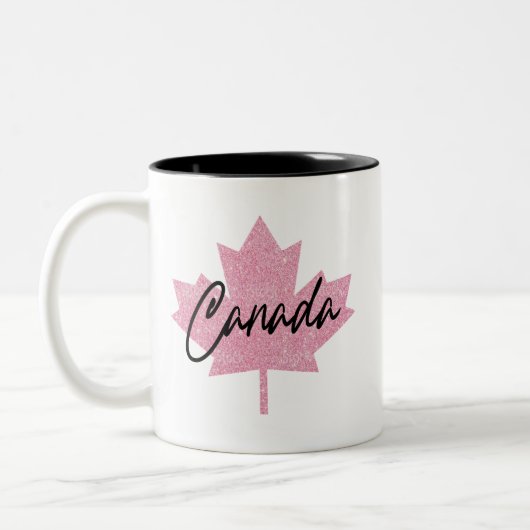 Tasse 2 Couleurs Canada Feuille d'érable (Gauche)