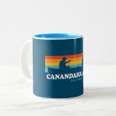 Tasse 2 Couleurs Canandaigua Lake New York Canoe (Devant gauche)