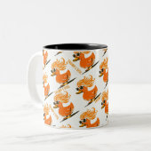 Tasse 2 Couleurs Canard à Perruque Orange Trump l'oeil (Devant gauche)