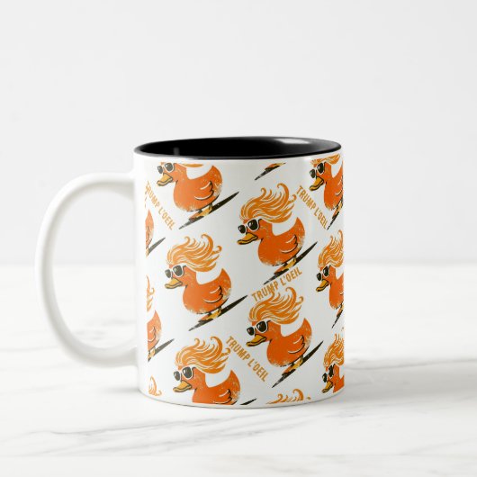 Tasse 2 Couleurs Canard à Perruque Orange Trump l'oeil (Gauche)