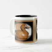 Tasse 2 Couleurs Canard en bois Boug d'anniversaire (Devant gauche)