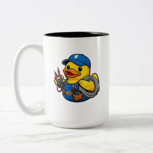 Tasse 2 Couleurs Canard en Caoutchouc Électricien