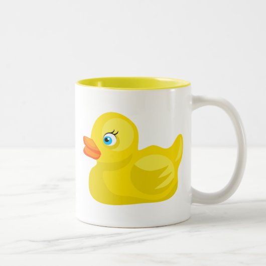Tasse 2 Couleurs Canard en caoutchouc jaune (Droit)