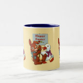 Tasse 2 Couleurs Canard et lapin Pâques (Centre)