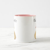 Tasse 2 Couleurs Canard mignon nom personnalisé (Centre)