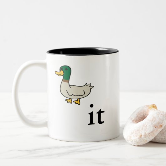 Tasse 2 Couleurs Canard, Musique (Avec donut)