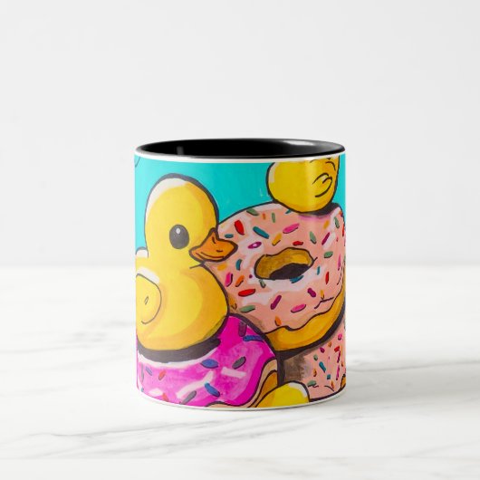 Tasse 2 Couleurs Canards et beignets (Centre)