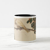 Tasse 2 Couleurs Canari sur une branche de chêne (Centre)