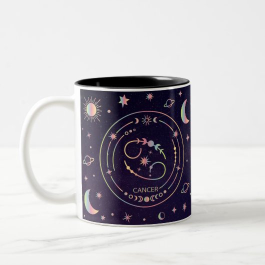 Tasse 2 Couleurs Cancer Zodiaque Astrologique (Gauche)