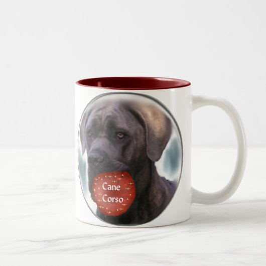 Tasse 2 Couleurs Cane Corso Cadeaux de Noël (Droit)