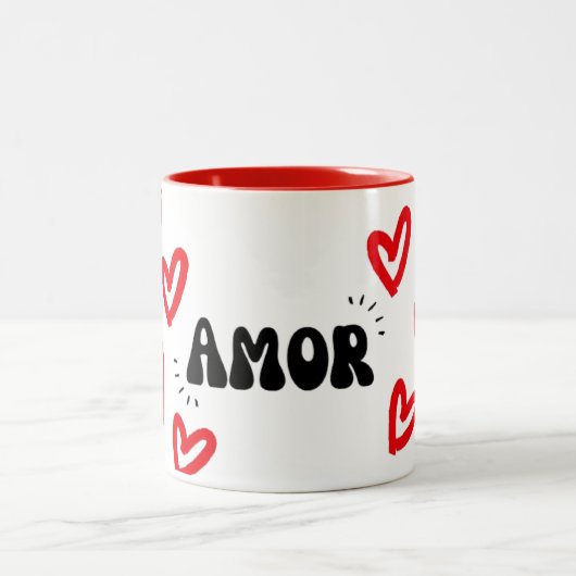 Tasse 2 Couleurs Caneca Amor  (Centre)