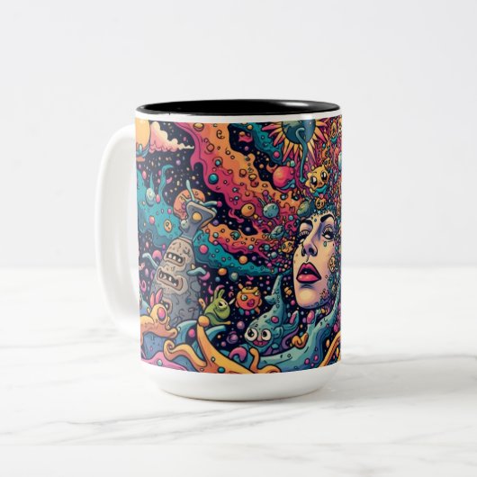 Tasse 2 Couleurs Caneca branca clássica, 325 ml (Devant gauche)
