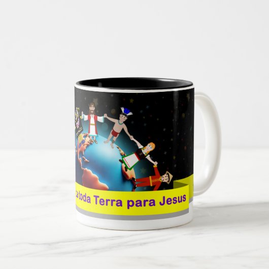 Tasse 2 Couleurs Caneca Crianças para Jesus (Biblinha e Turminha) (Devant droit)