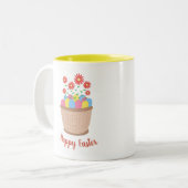 Tasse 2 Couleurs Caneca de café de Páscoa (Happy Easter) (Devant gauche)