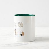 Tasse 2 Couleurs Caneca De Café Em Dois Chien Tons (Centre)
