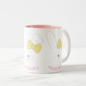 Tasse 2 Couleurs Caneca de café Happy Easter (Devant droit)