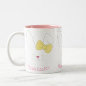 Tasse 2 Couleurs Caneca de café Happy Easter (Gauche)