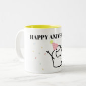 TASSE 2 COULEURS CANECA FLORK HEUREUX (Devant gauche)