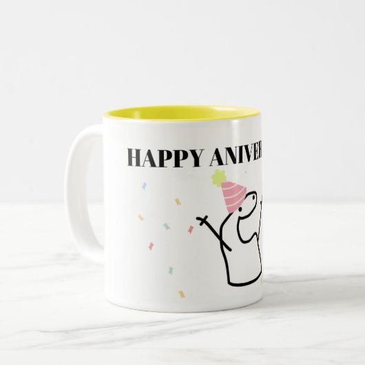 TASSE 2 COULEURS CANECA FLORK HEUREUX (Devant gauche)
