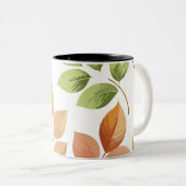 Tasse 2 Couleurs Caneca folhas (Devant droit)