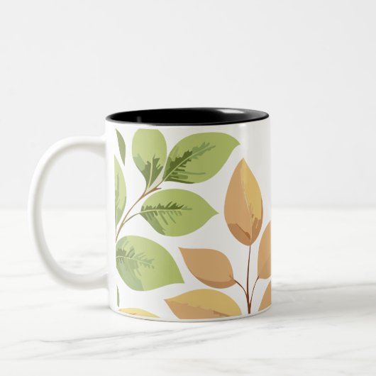 Tasse 2 Couleurs Caneca folhas (Gauche)
