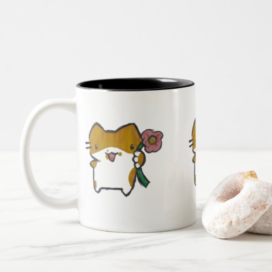 Tasse 2 Couleurs Caneca Gatinho (Avec donut)