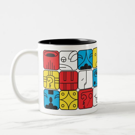 Tasse 2 Couleurs Caneca Tzolkin Kin 20 Selos (Gauche)