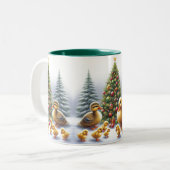 Tasse 2 Couleurs Caneton de Noël (Devant gauche)