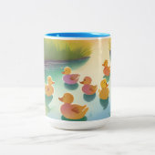 Tasse 2 Couleurs Canetons dans un étang (Centre)