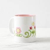 Tasse 2 Couleurs Canette Florale 1 (Devant gauche)