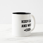 Tasse 2 Couleurs Canette Keep Calm (Devant droit)