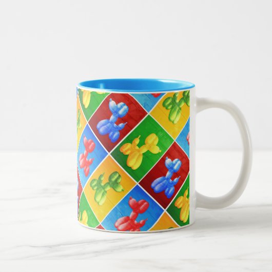 Tasse 2 Couleurs Caniche de ballon (Droit)