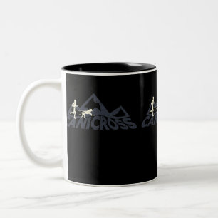 Tasse 2 Couleurs Canicross cross-country run avec chien, chien spor