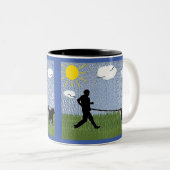 Tasse 2 Couleurs Canicross - Hors du chemin (Devant droit)