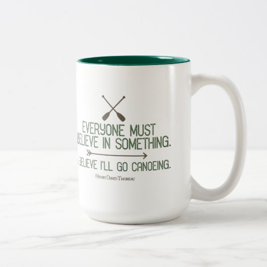 Tasse 2 Couleurs Canoë | Citation Thoreau (Droit)