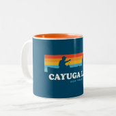 Tasse 2 Couleurs Canot Cayuga Lake New York (Devant gauche)