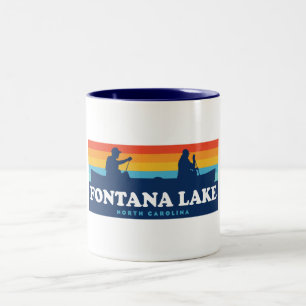 Tasse 2 Couleurs Canot de Fontana Lake Caroline du Nord