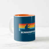Tasse 2 Couleurs Canot de Summersville Lake West Virginia (Devant gauche)