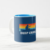 Tasse 2 Couleurs Canot Deep Creek Lake Maryland (Devant gauche)