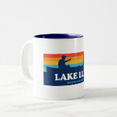 Tasse 2 Couleurs Canot du lac Lure Caroline du Nord (Devant gauche)
