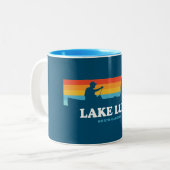 Tasse 2 Couleurs Canot du lac Lure Caroline du Nord (Devant gauche)