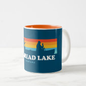 Tasse 2 Couleurs Canot Flathead Lake Montana (Devant droit)