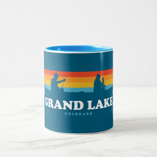 Tasse 2 Couleurs Canot Grand Lake Colorado (Centre)