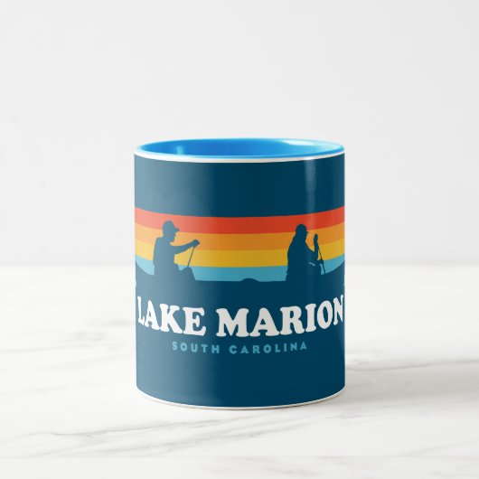 Tasse 2 Couleurs Canot Lake Marion Caroline du Sud (Centre)